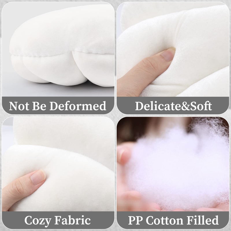 Yi-gog Seashell Pillow Sea Shaped Decorative Princess Throw Pillow 3D Velvet Soft Ocean Cute Throw Pillows for Bed Couch Chair Sofa Room 13.4 X 9.8 inch - Image 5